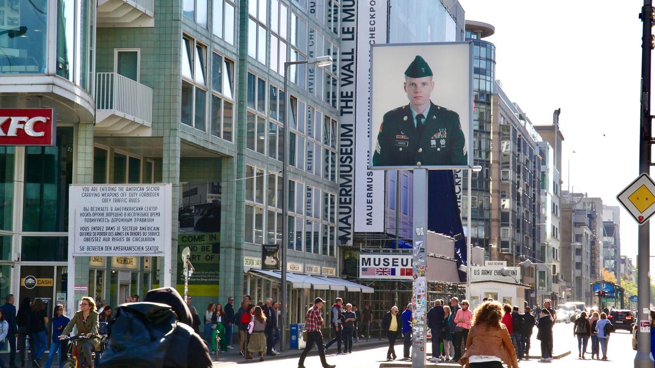 A photo of Checkpoint Charlie