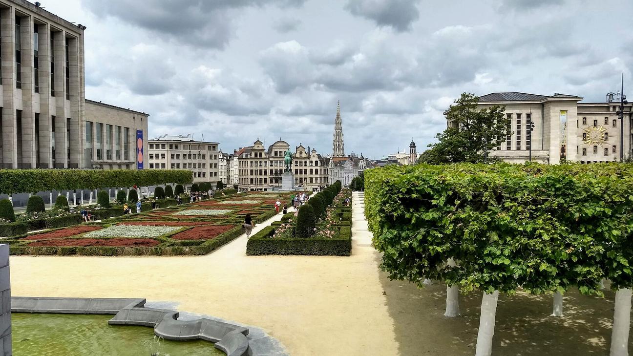 View on top of the Mont Des Arts / Kunstberg