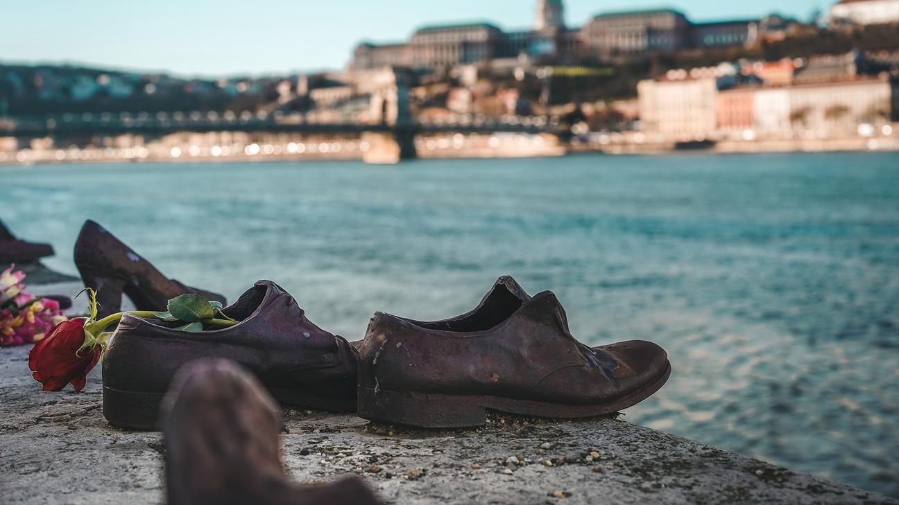 A photo of Shoes on the Danube Bank